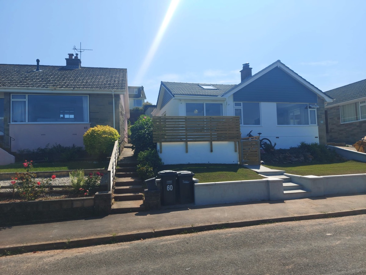 Front patio area to bungalow Torquay